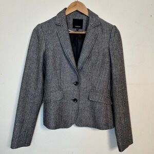 Miroa Blazer Herringbone Black White Tailored Jacket Size S